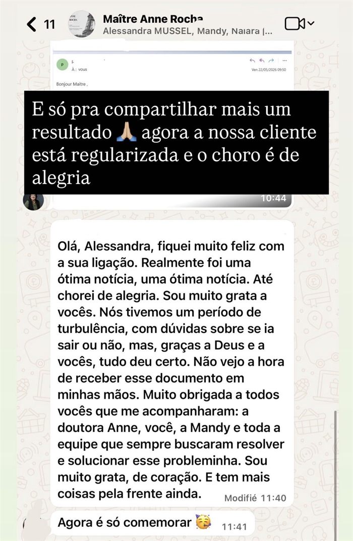 Mensagem de cliente