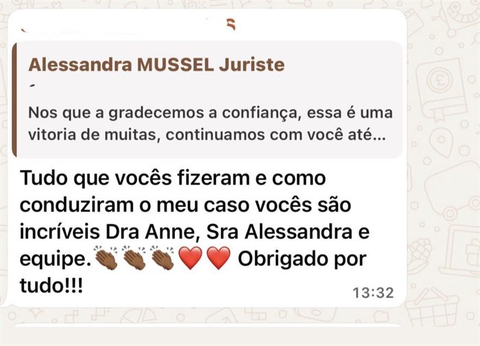 Mensagem de cliente