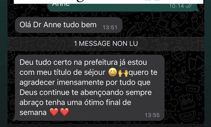 Mensagem de cliente