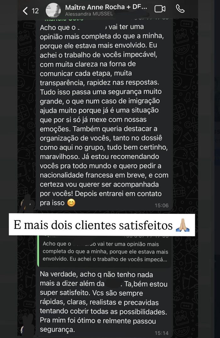 Mensagem de cliente