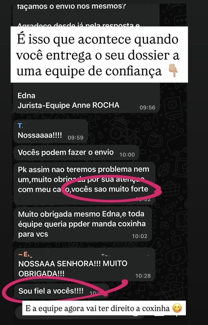 Mensagem de cliente