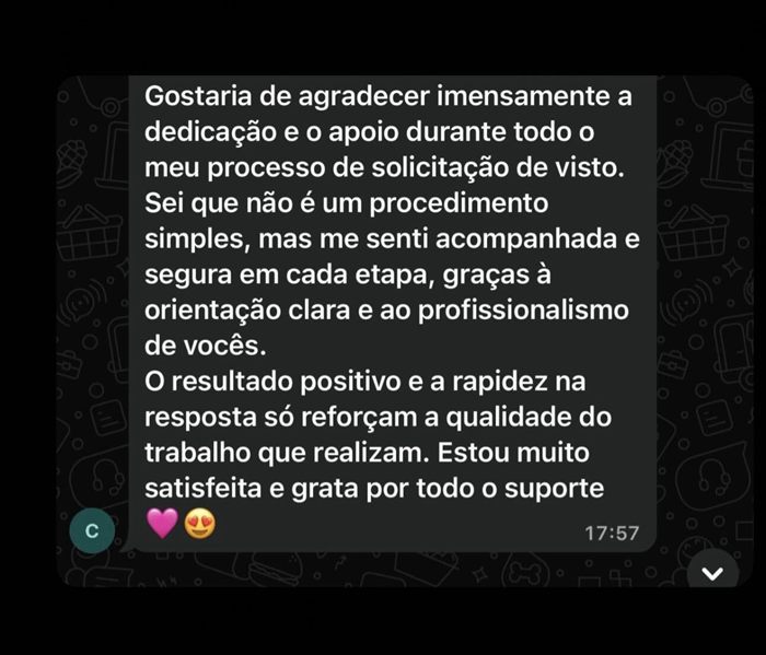 Mensagem de cliente