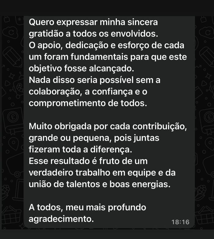 Mensagem de cliente