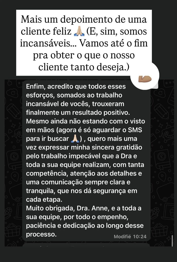 Mensagem de cliente